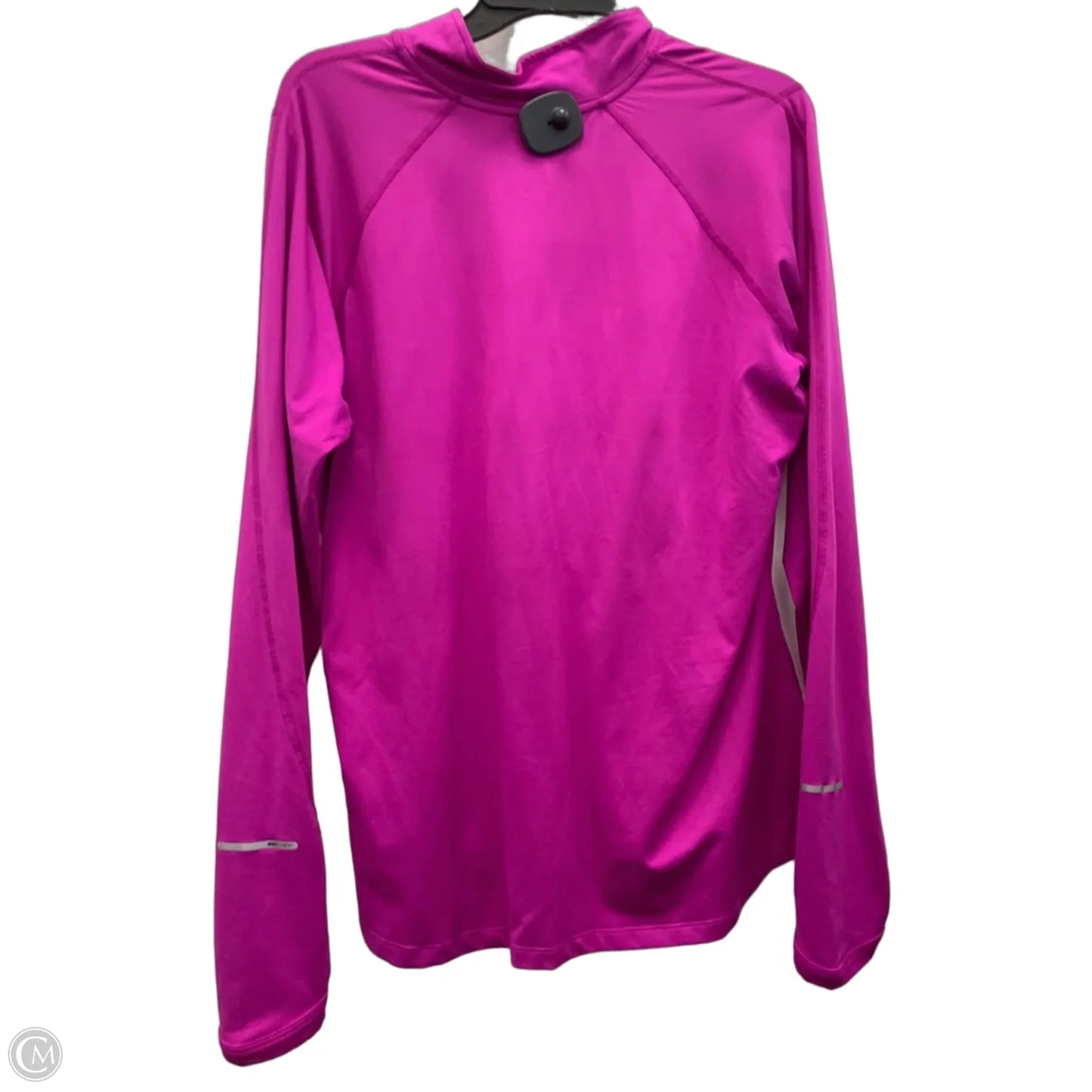 Athletic Top Long Sleeve Collar By Nike Apparel In Pink, Size: Xl
