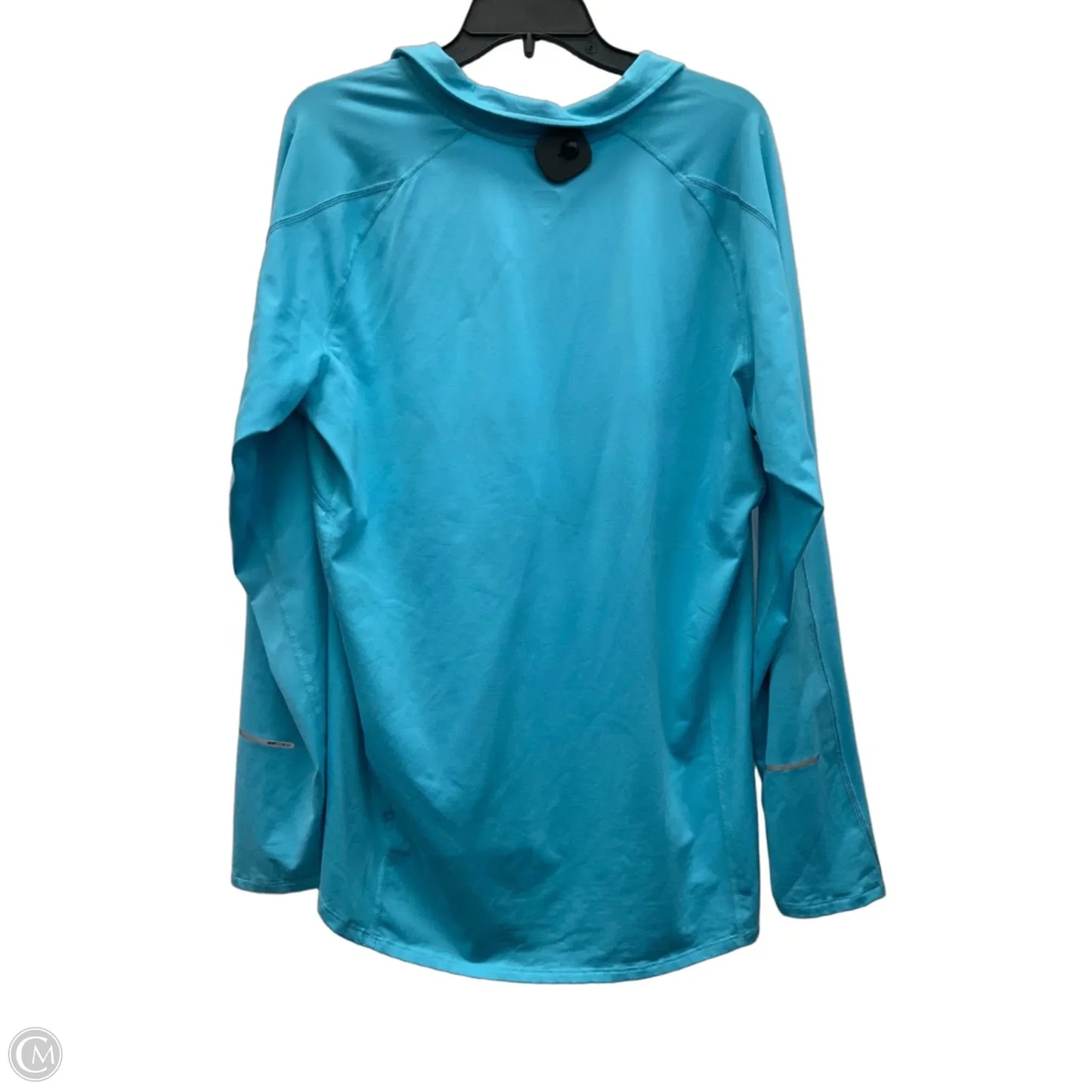 Athletic Top Long Sleeve Collar By Nike Apparel In Blue, Size: L