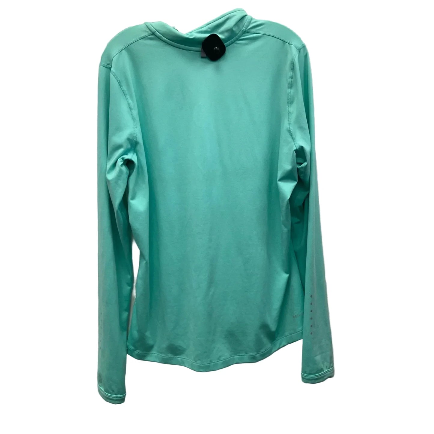 Athletic Top Long Sleeve Collar By Nike Apparel In Teal, Size: Xl
