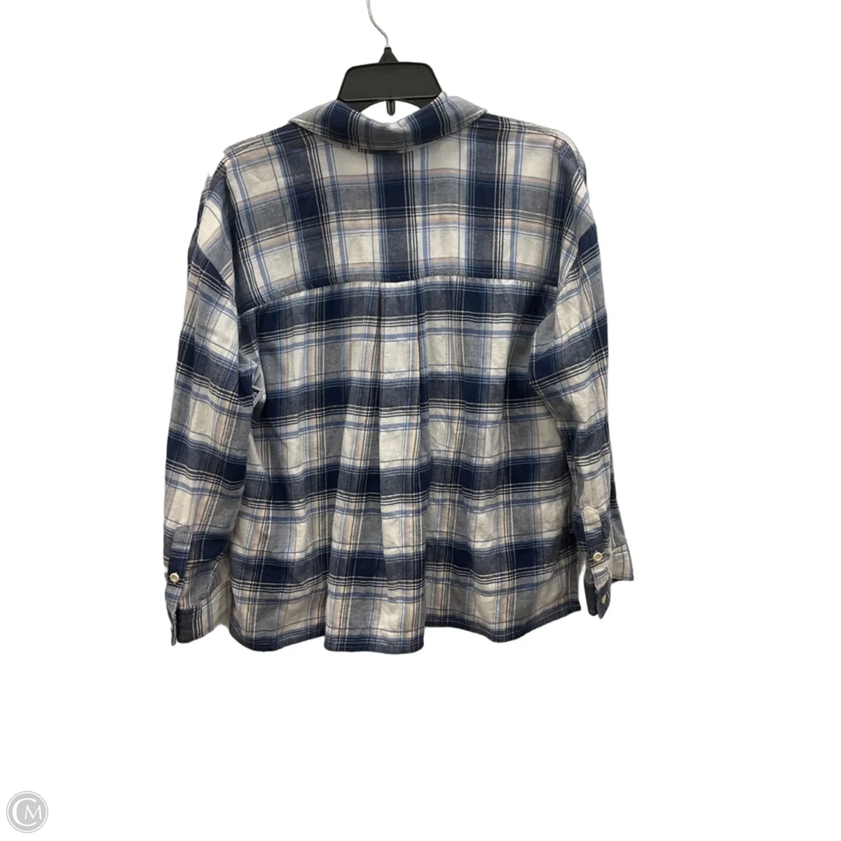 Blouse Long Sleeve By Madewell In Blue, Size: S
