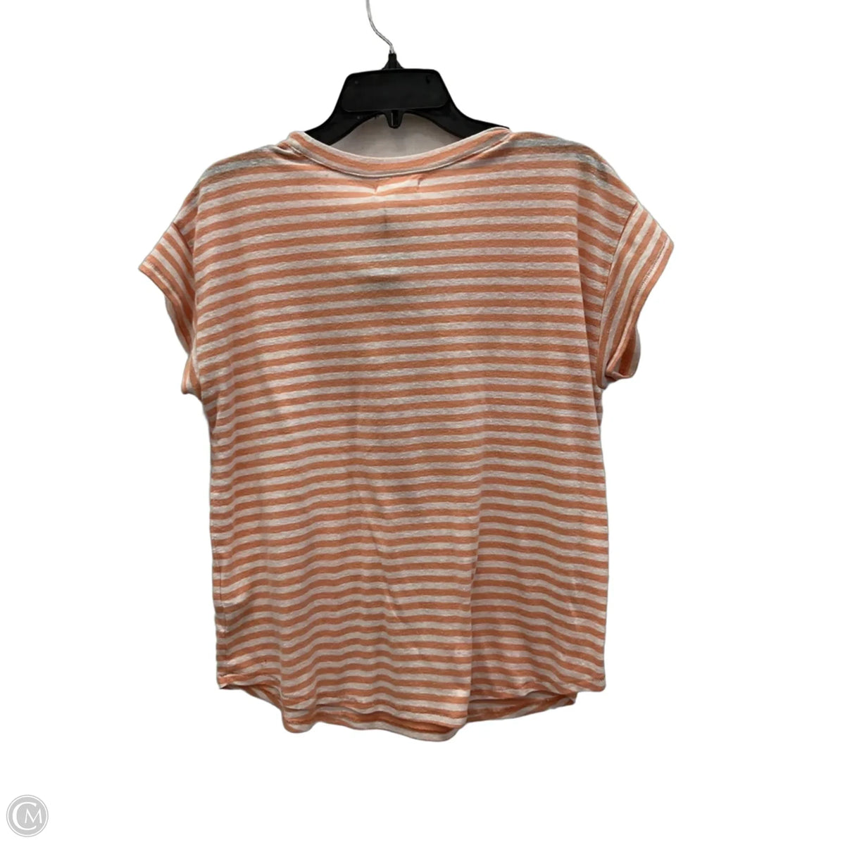 Top Short Sleeve By Madewell In Striped Pattern, Size: M