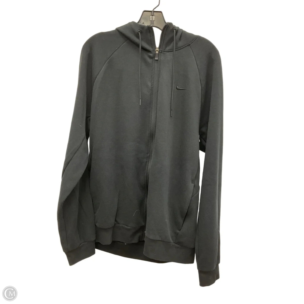 Athletic Jacket By Nike Apparel In Black, Size: L