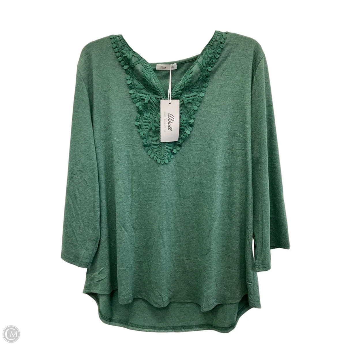 Top Long Sleeve By Wiholl In Green, Size: 2x