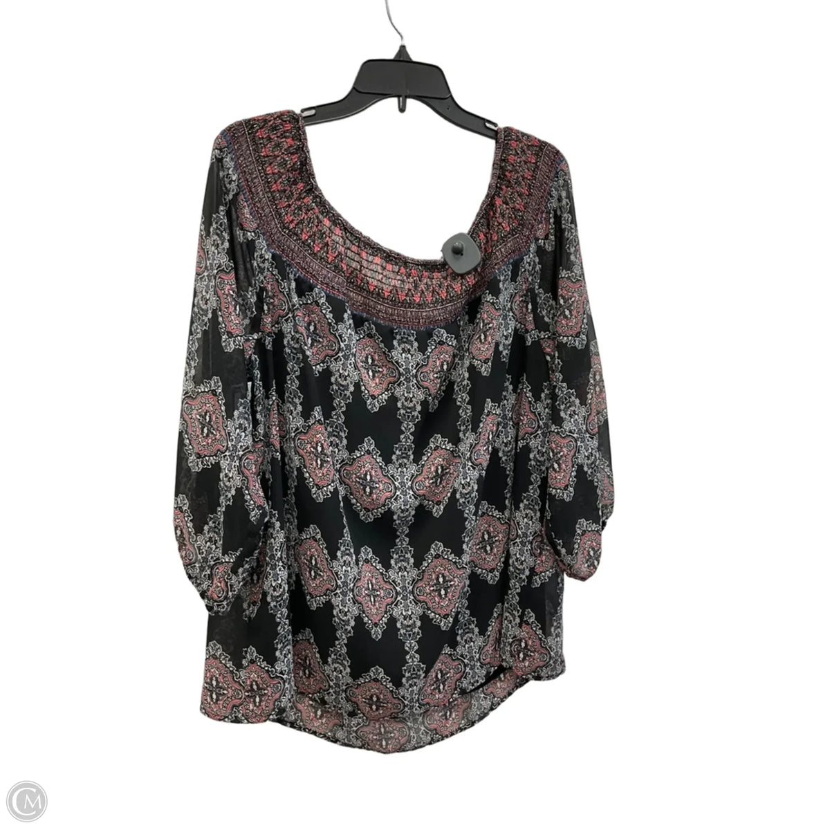 Top Long Sleeve By Agb In Black, Size: 2x