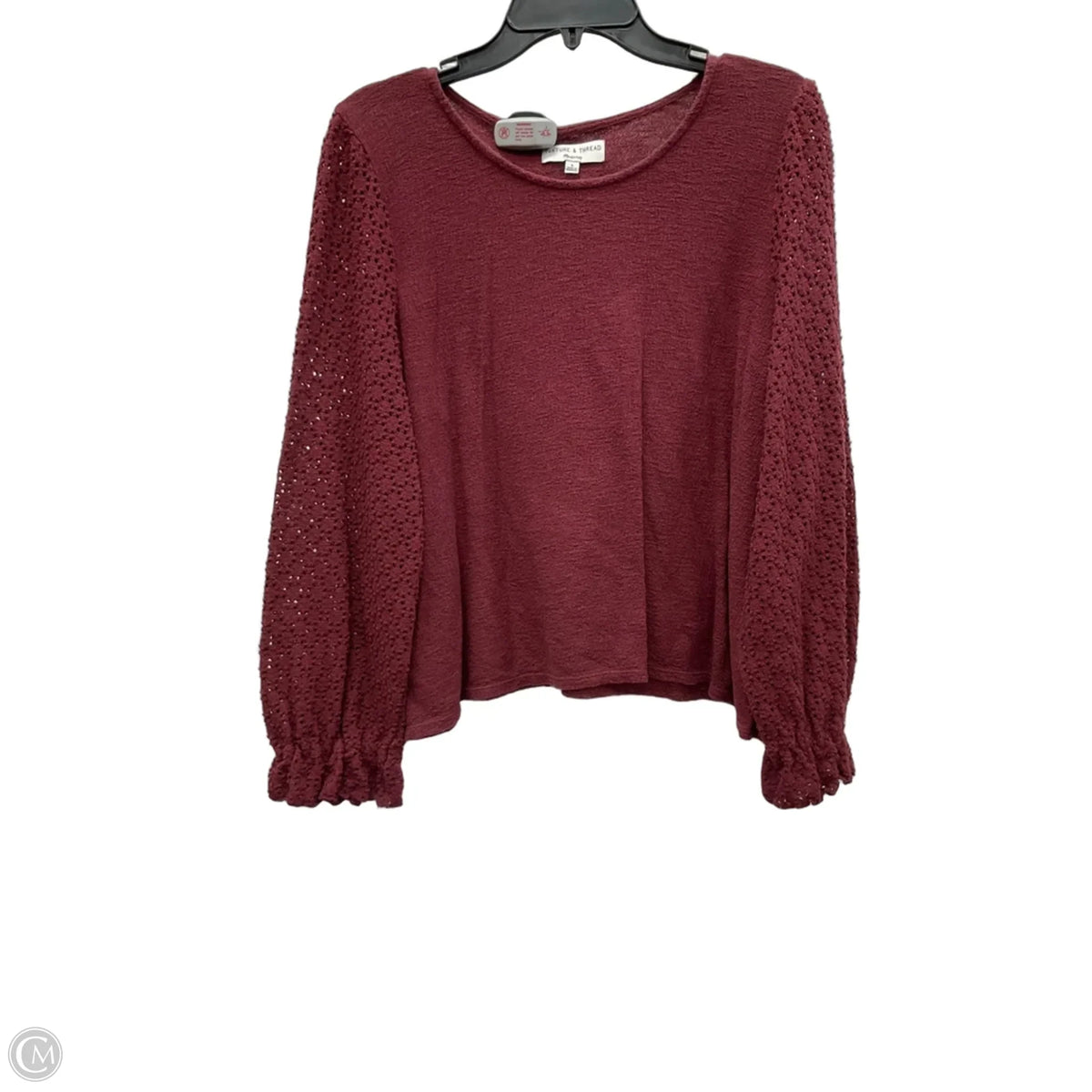 Top Long Sleeve By Madewell In Red, Size: L