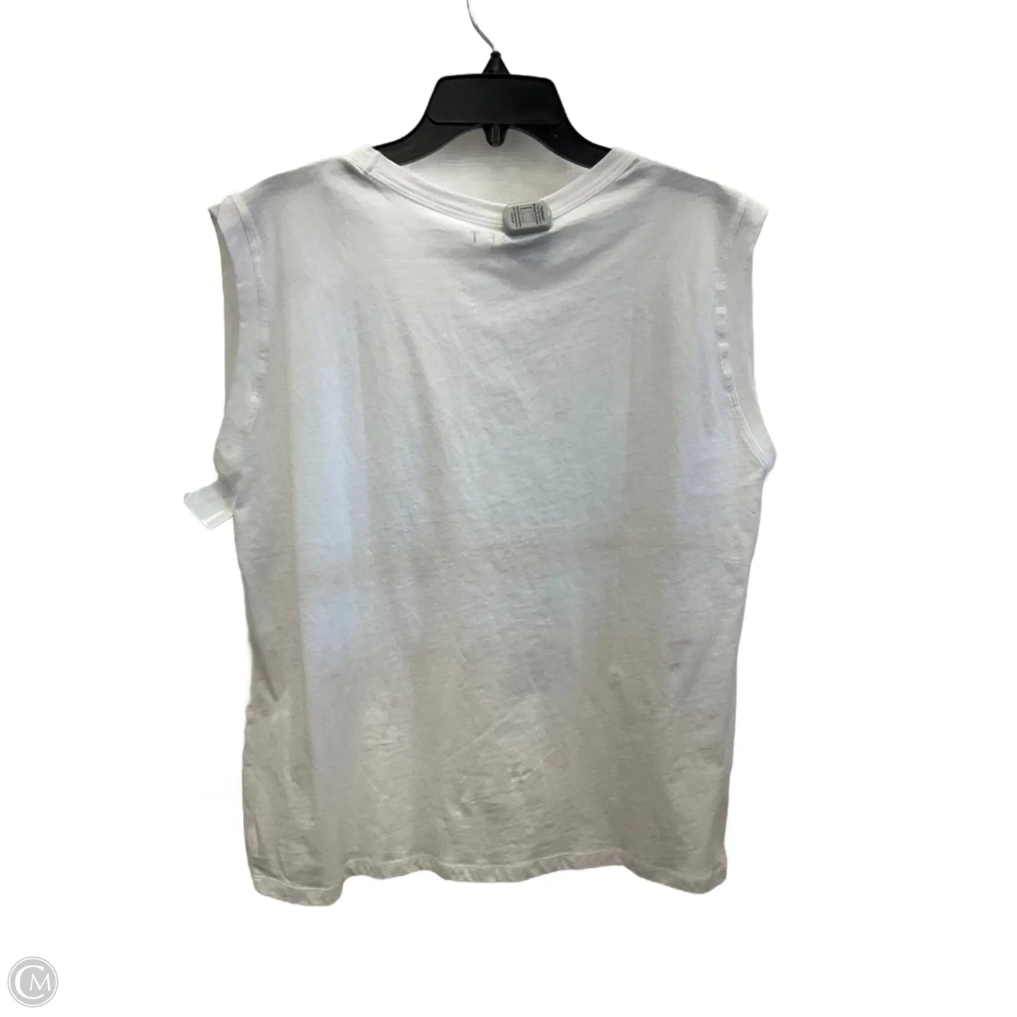 Top Sleeveless By Loft In White, Size: L