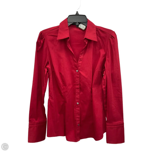 Blouse Long Sleeve By Express Design Studio In Red, Size: M