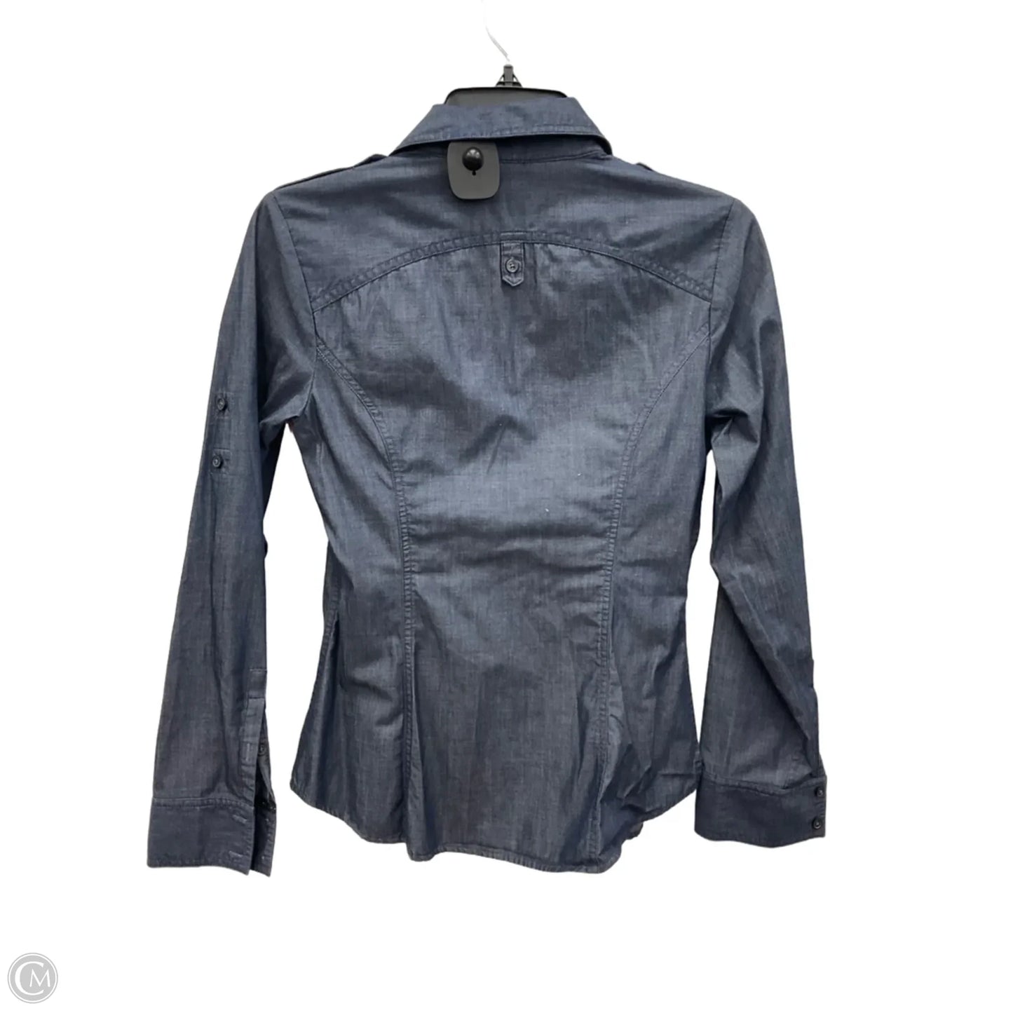 Blouse Long Sleeve By Express Design Studio In Blue, Size: S