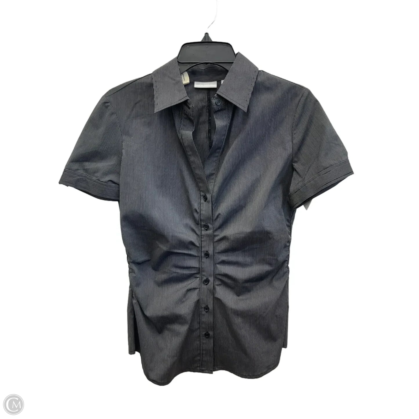 Blouse Short Sleeve By New York And Co In Grey, Size: S