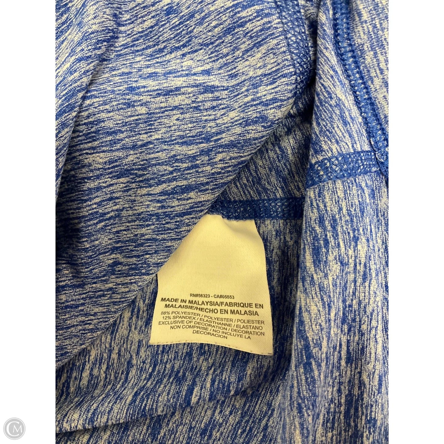 Athletic Top Long Sleeve Collar By Nike Apparel In Blue, Size: S