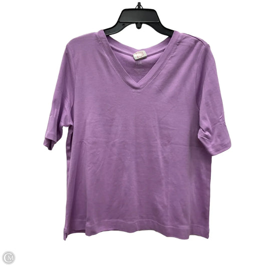 Top Short Sleeve Basic By J. Jill In Purple, Size: Xl