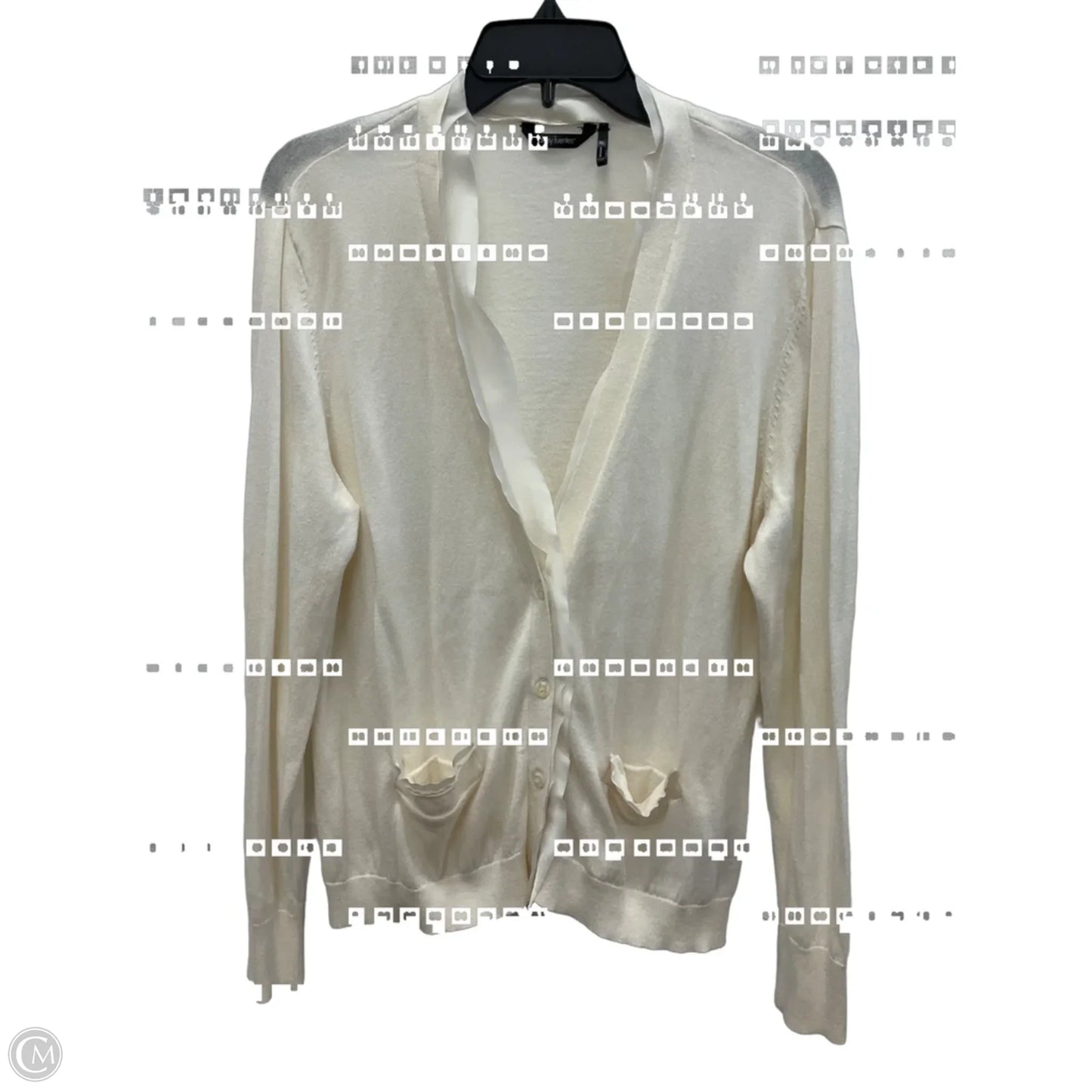 Cardigan By Daisy Fuentes In Cream, Size: Xl