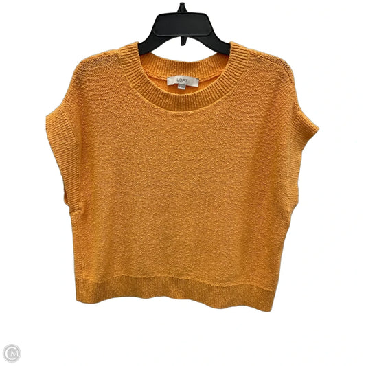 Top Short Sleeve By Loft In Orange, Size: M