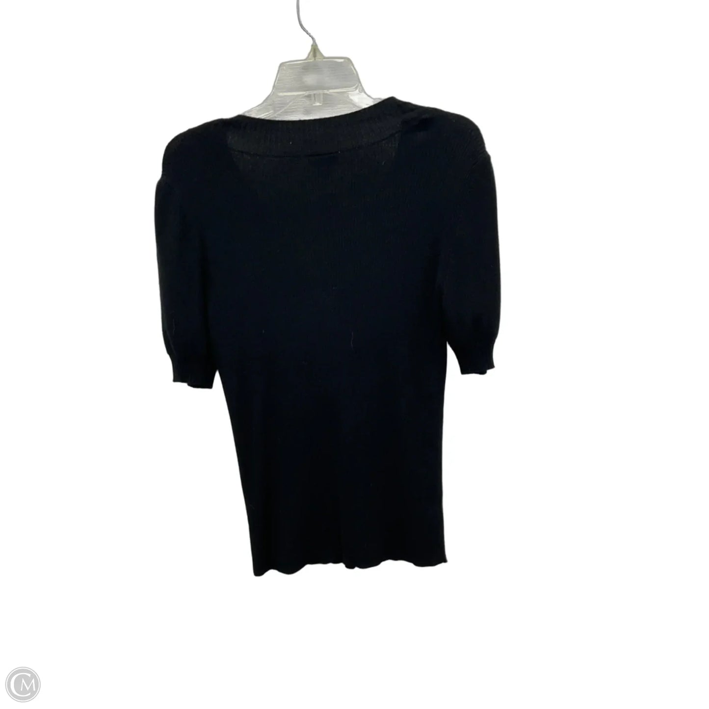 Top Short Sleeve By Ann Taylor In Black, Size: M