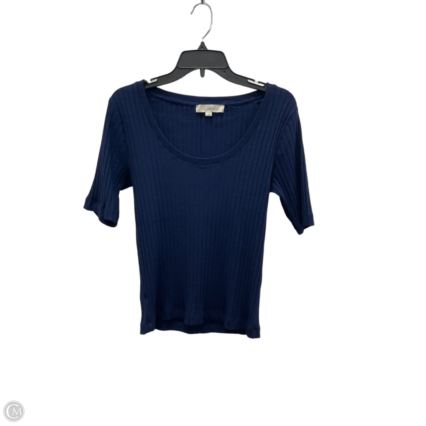 Top 3/4 Sleeve Basic By Loft In Navy, Size: L