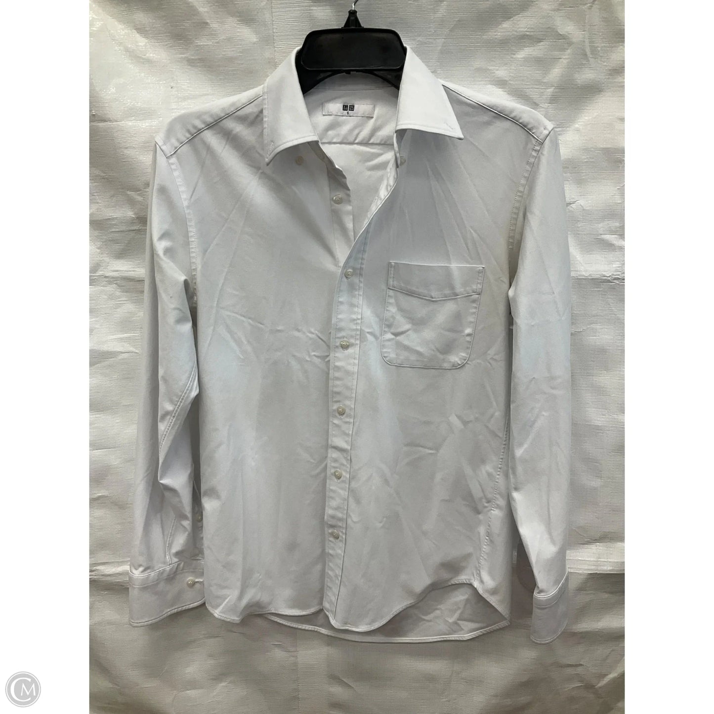 Blouse Long Sleeve By Uniqlo In White, Size: S