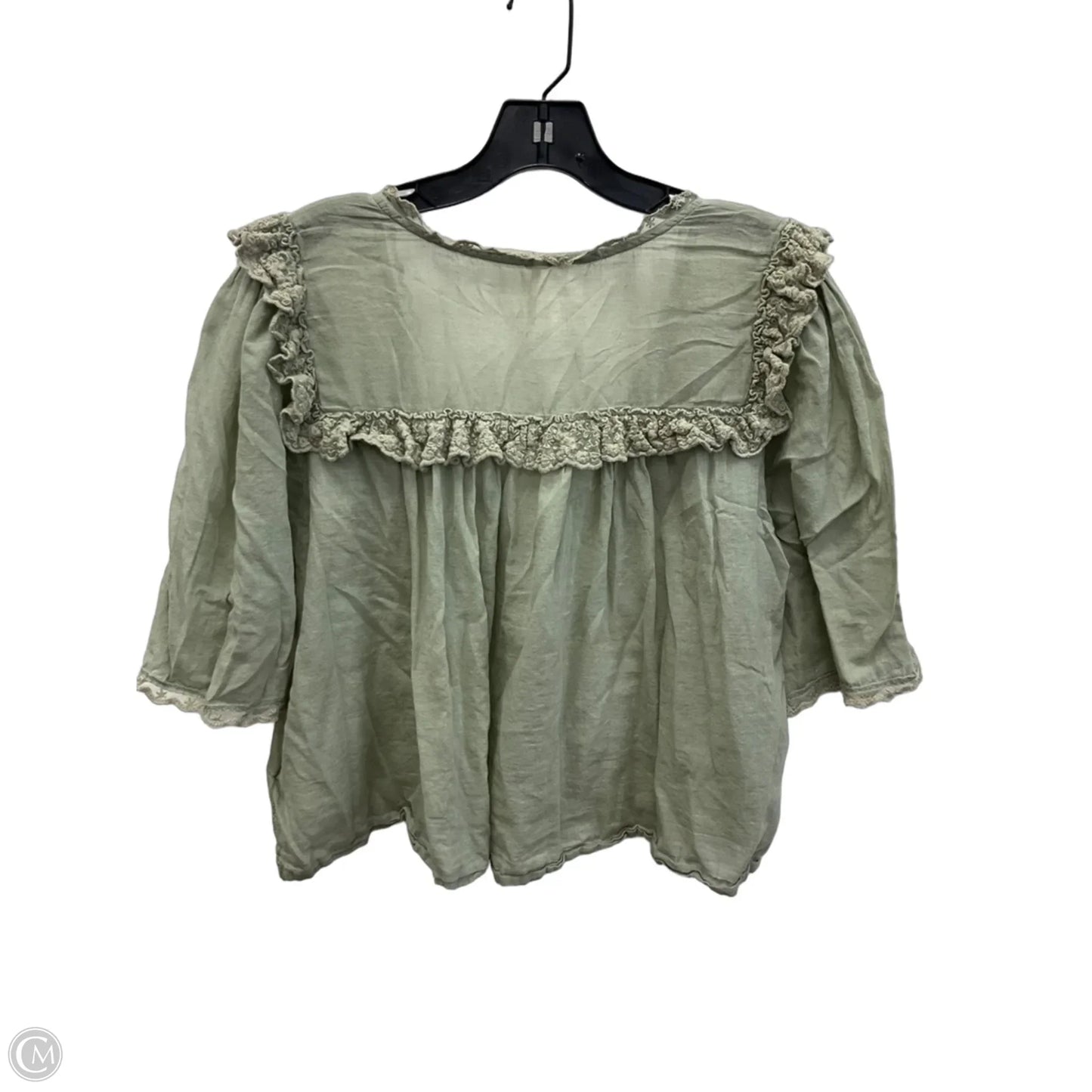 Top Short Sleeve By Free People In Green, Size: L