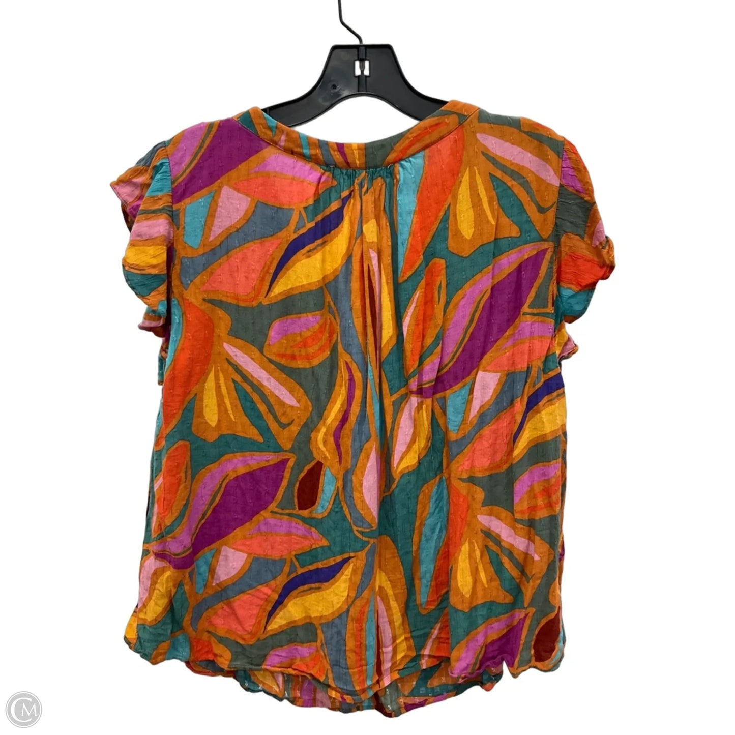 Top Short Sleeve By Rachel Roy In Orange, Size: 1x