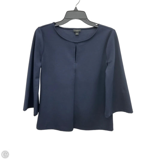 Top 3/4 Sleeve By Ann Taylor In Navy, Size: S