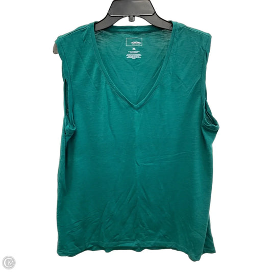 Top Sleeveless By Sonoma In Green, Size: Xl