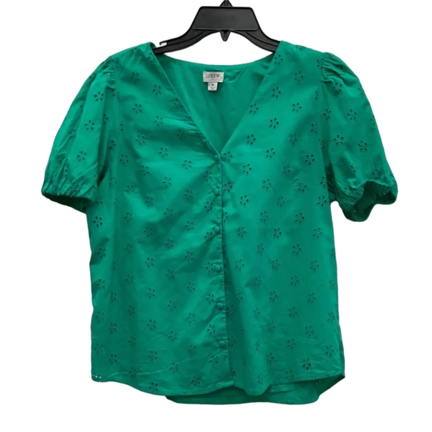 Top Short Sleeve By J. Crew In Green, Size: M