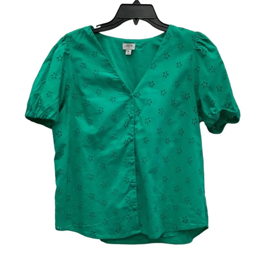 Top Short Sleeve By J. Crew In Green, Size: M