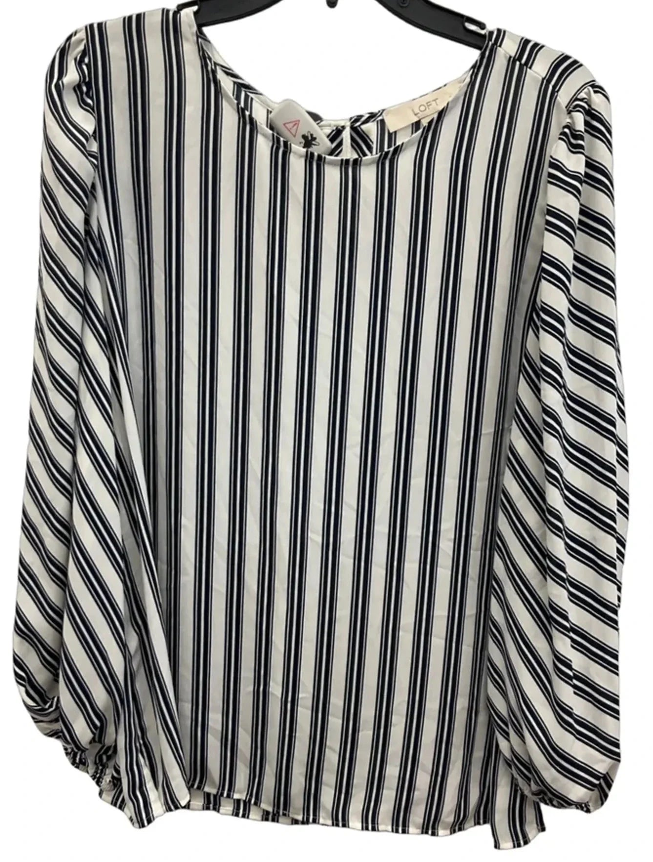 Top Long Sleeve By Loft In White, Size: Xl