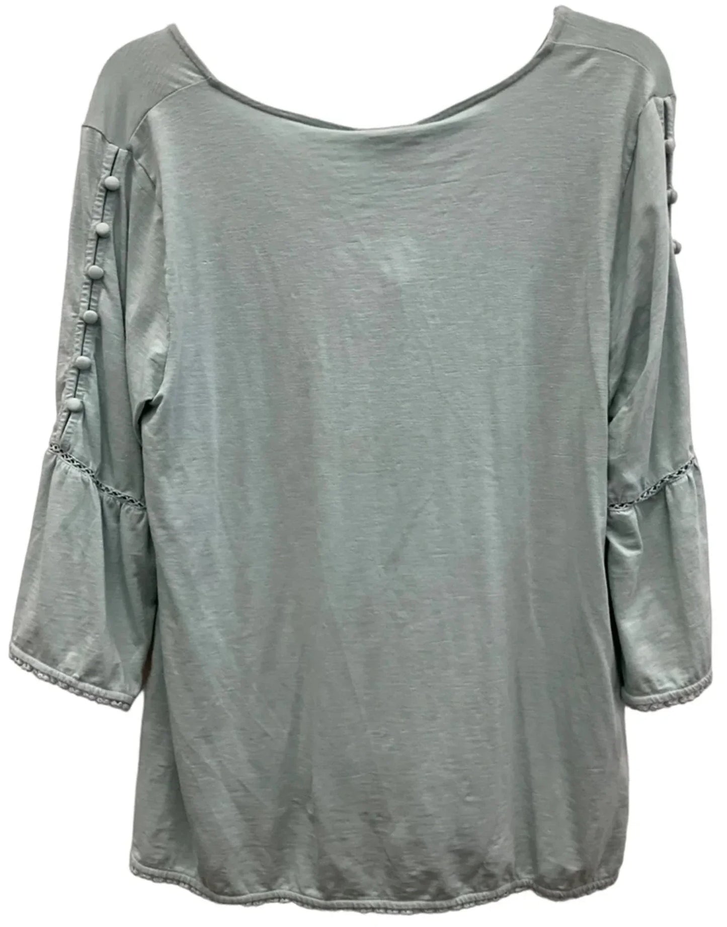 Top 3/4 Sleeve By J. Jill In Aqua, Size: L