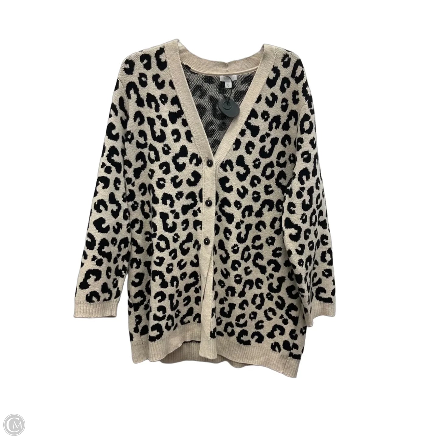 Cardigan By J. Jill In Animal Print, Size: Xl