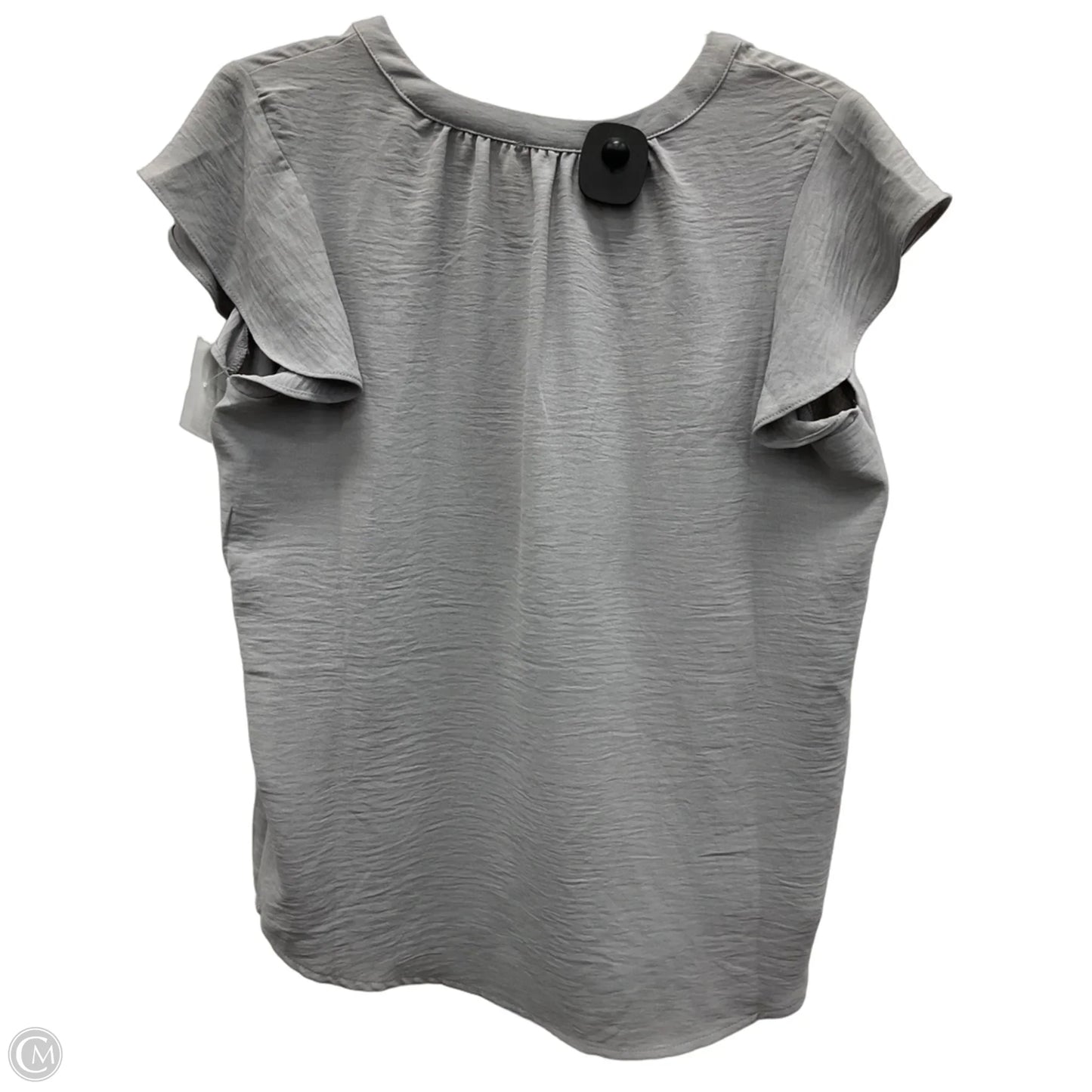 Top Short Sleeve By Adrianna Papell In Grey, Size: S