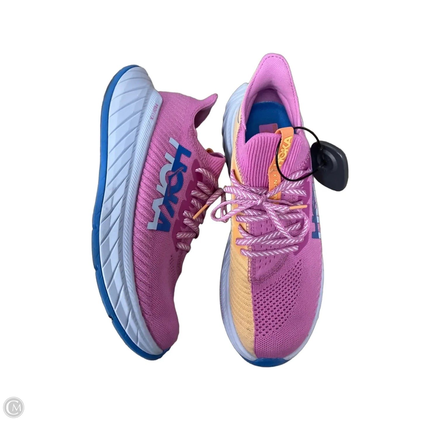 Shoes Athletic By Hoka In Pink & Yellow, Size: 9