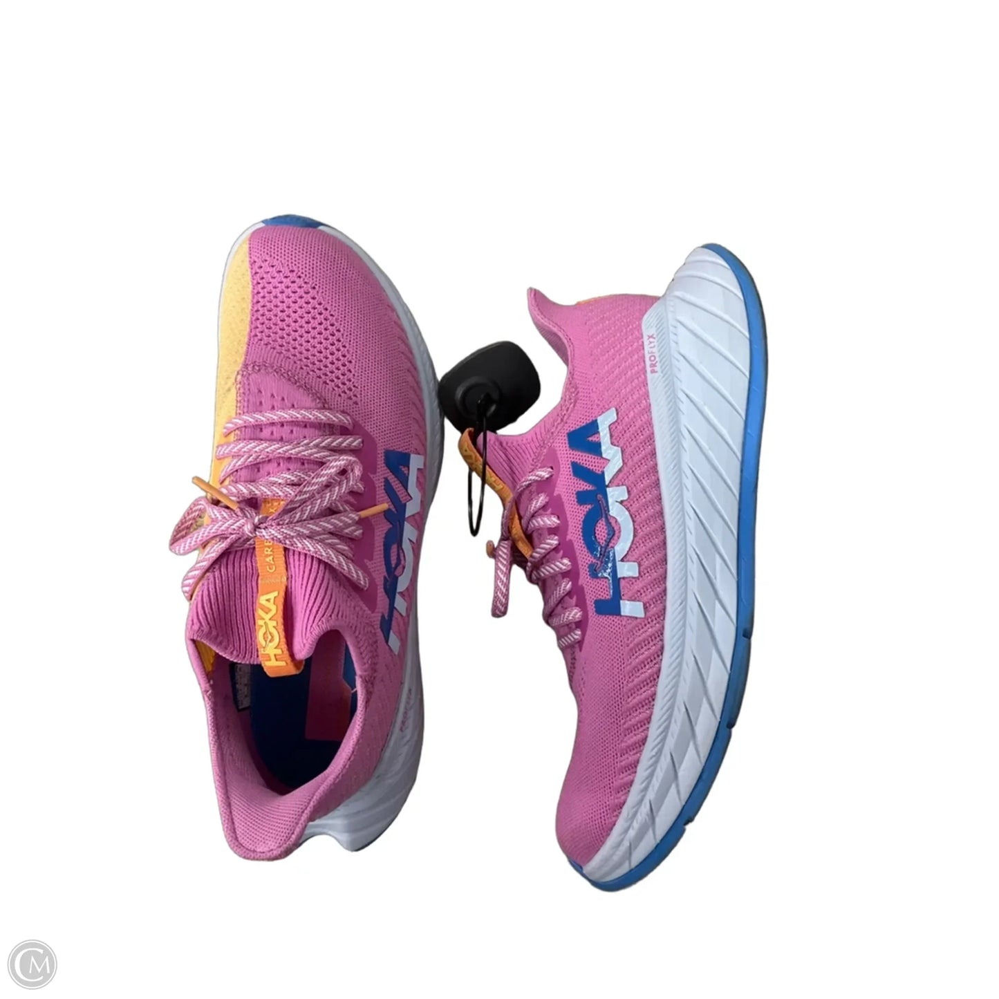 Shoes Athletic By Hoka In Pink & Yellow, Size: 9