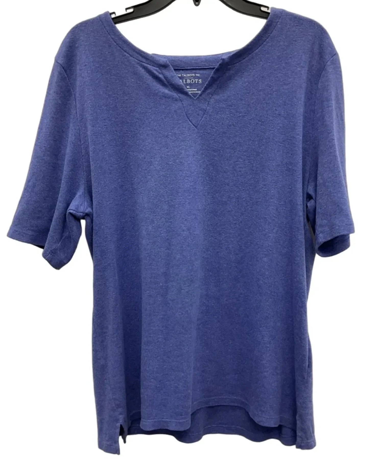 Top Short Sleeve Basic By Talbots In Purple, Size: Xl