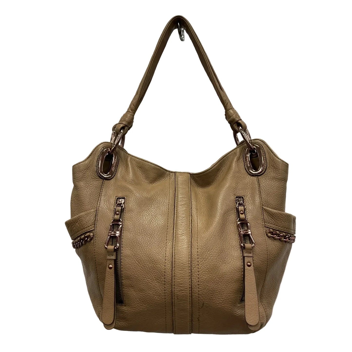 Handbag Leather By B. Makowsky, Size: Large