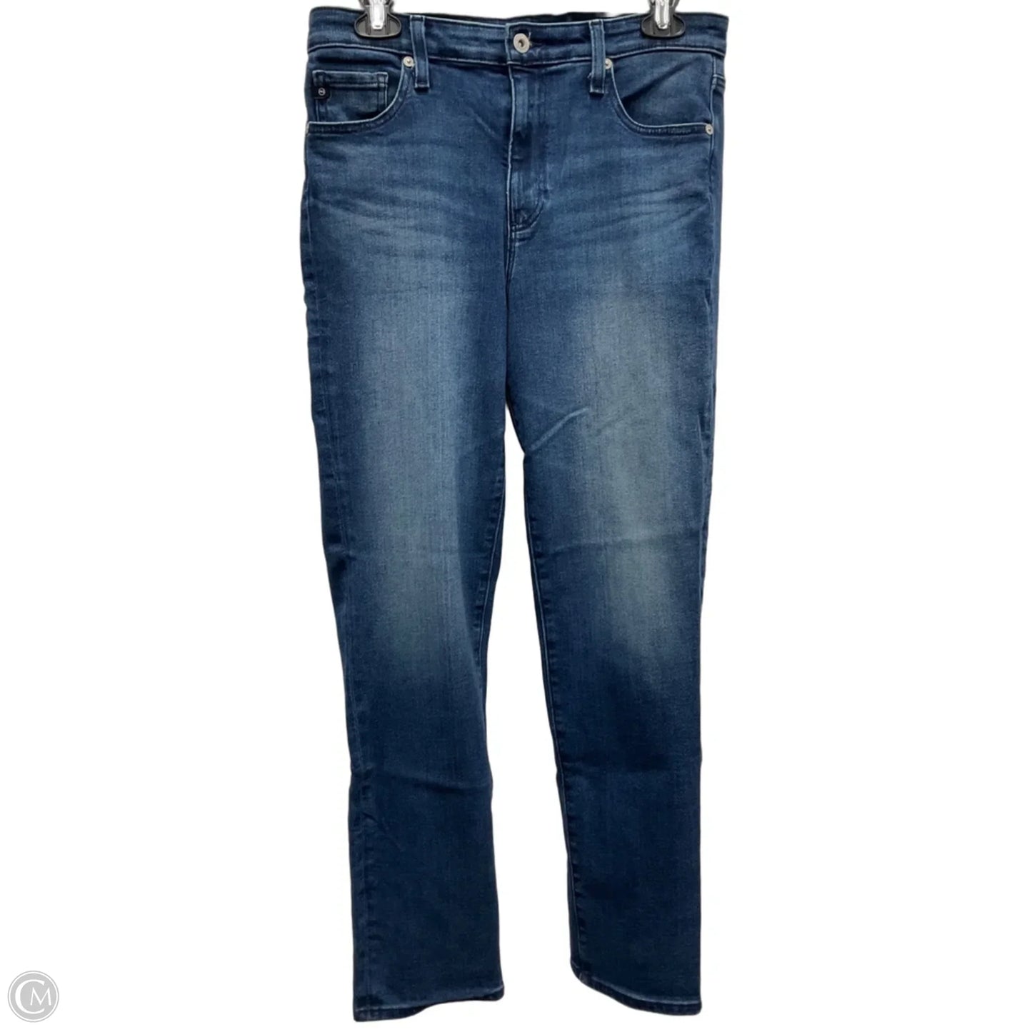 Jeans Straight By Ag Jeans In Blue Denim, Size: 8