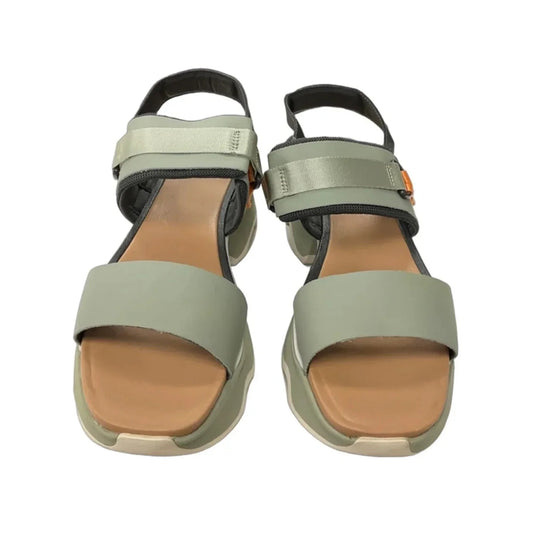 Sandals Heels Block By Sorel In Green, Size: 10.5