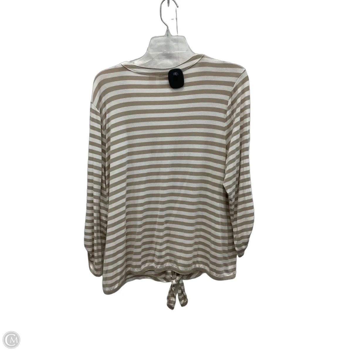 Top 3/4 Sleeve By Chicos In Tan, Size: L
