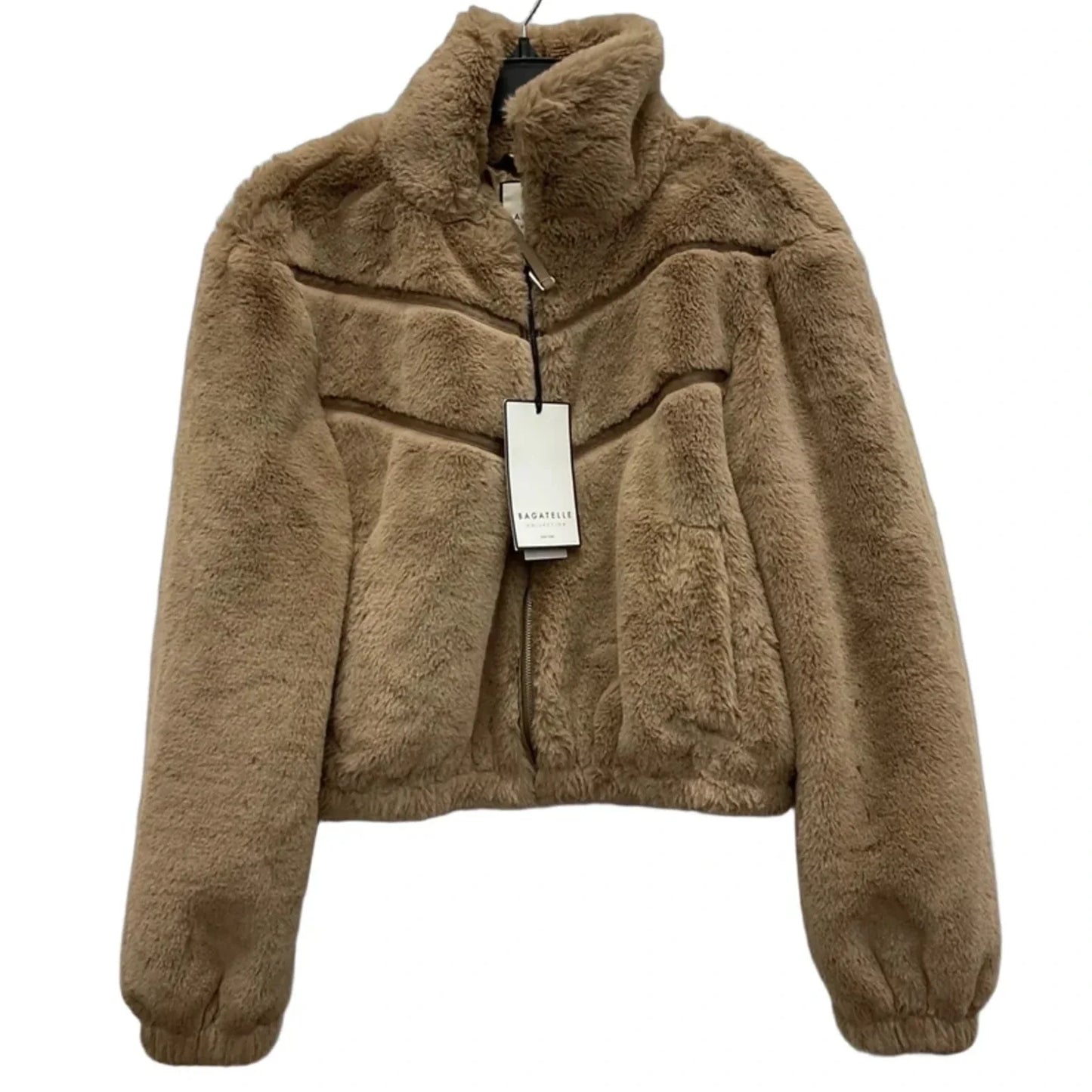 Jacket Faux Fur & Sherpa By Bagatelle In Brown, Size: M