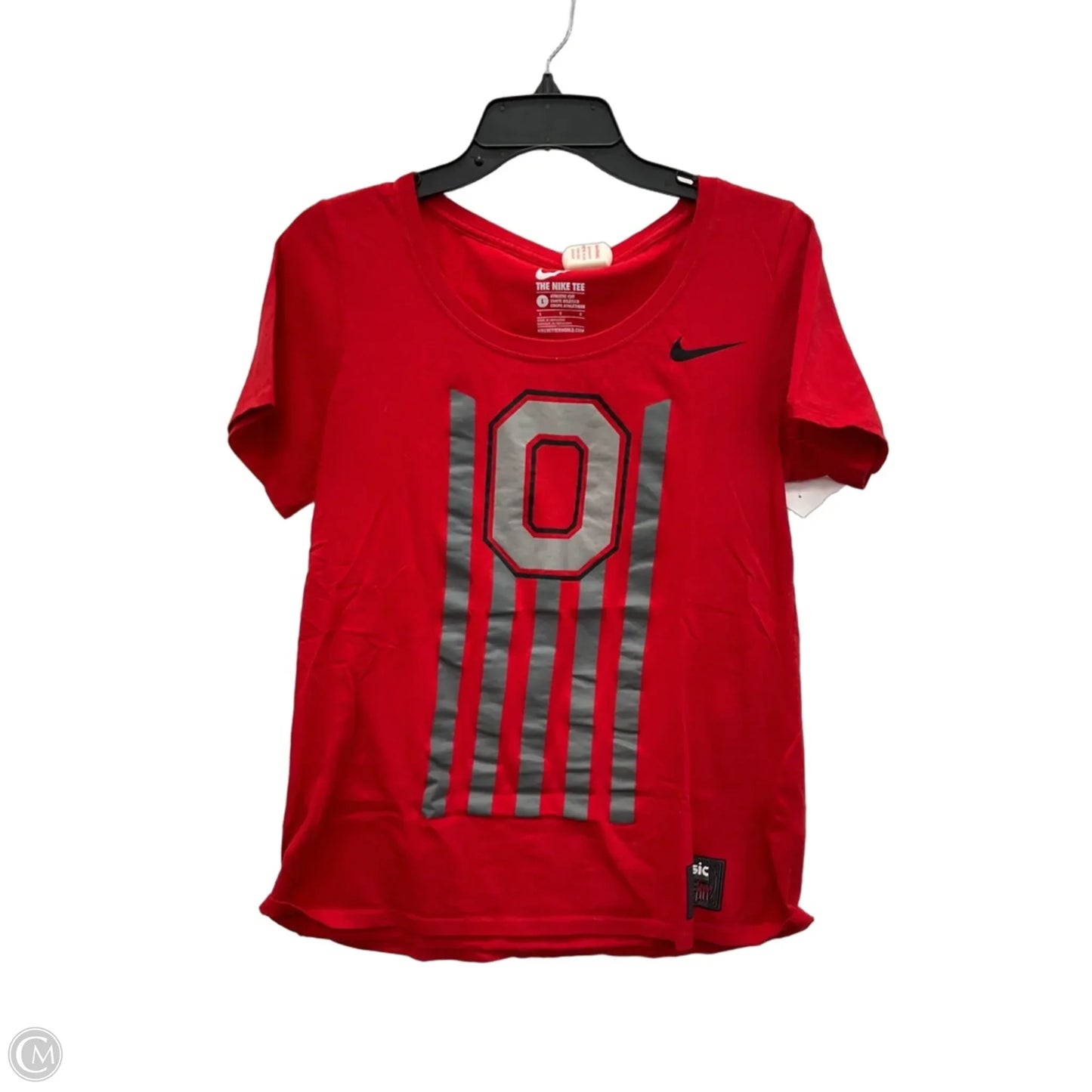Athletic Top Short Sleeve By Nike Apparel In Red, Size: L