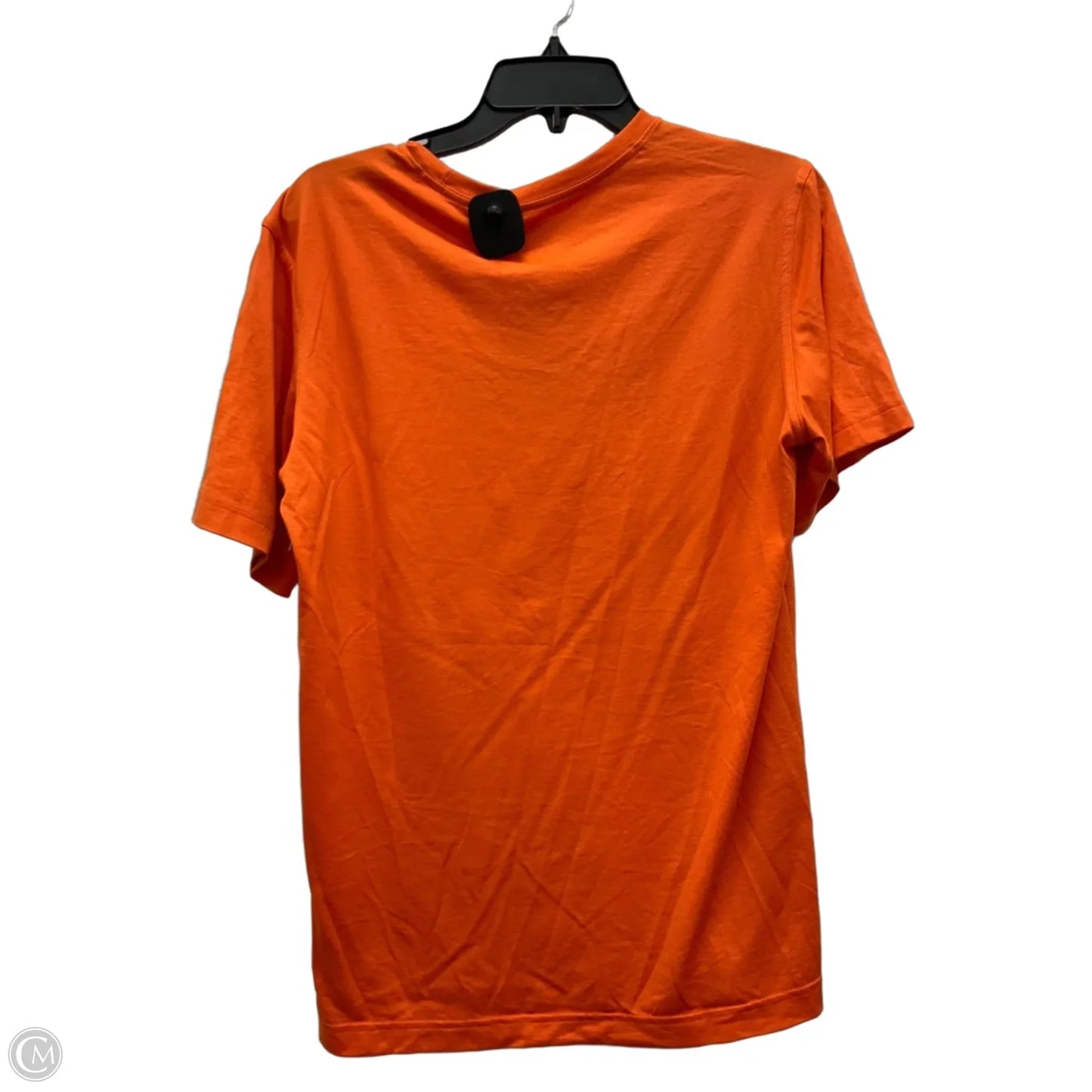 Athletic Top Short Sleeve By New Balance In Orange, Size: M