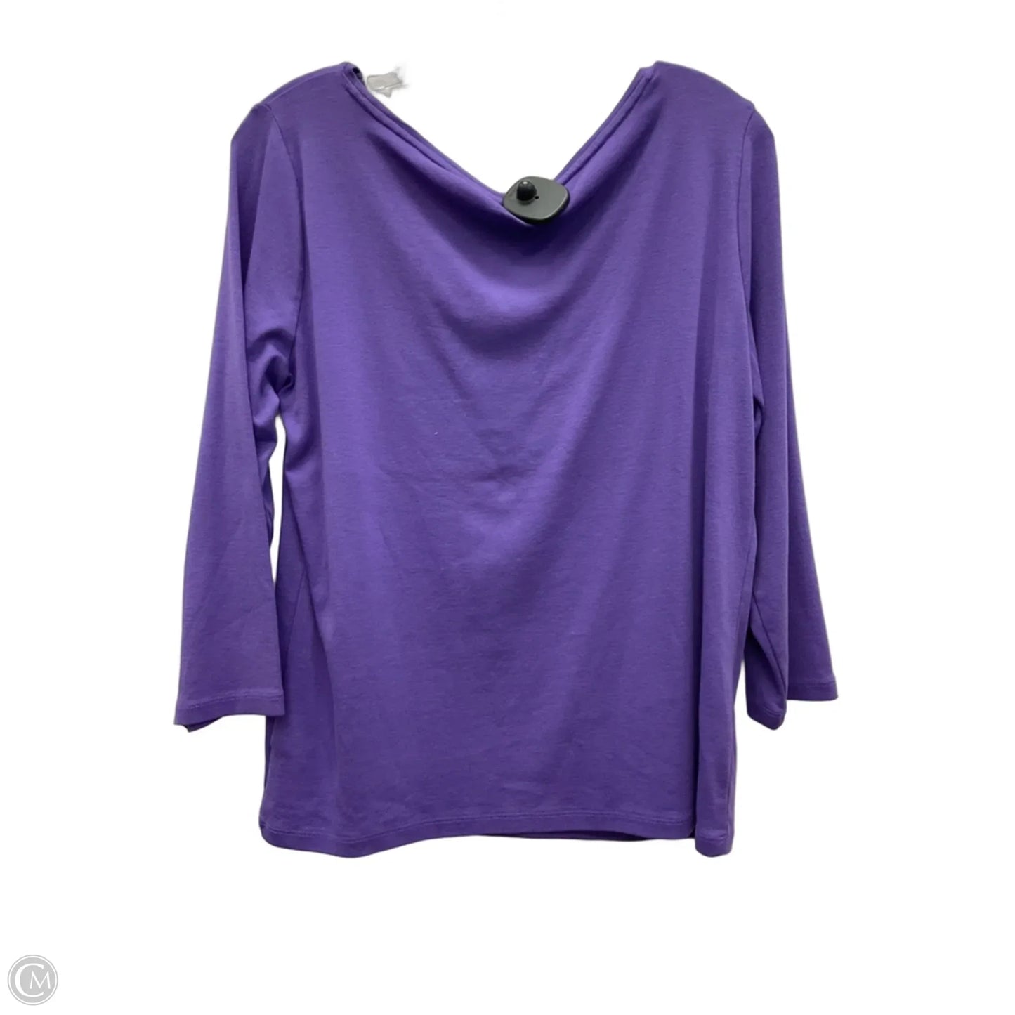 Top Long Sleeve Basic By Talbots In Purple, Size: L
