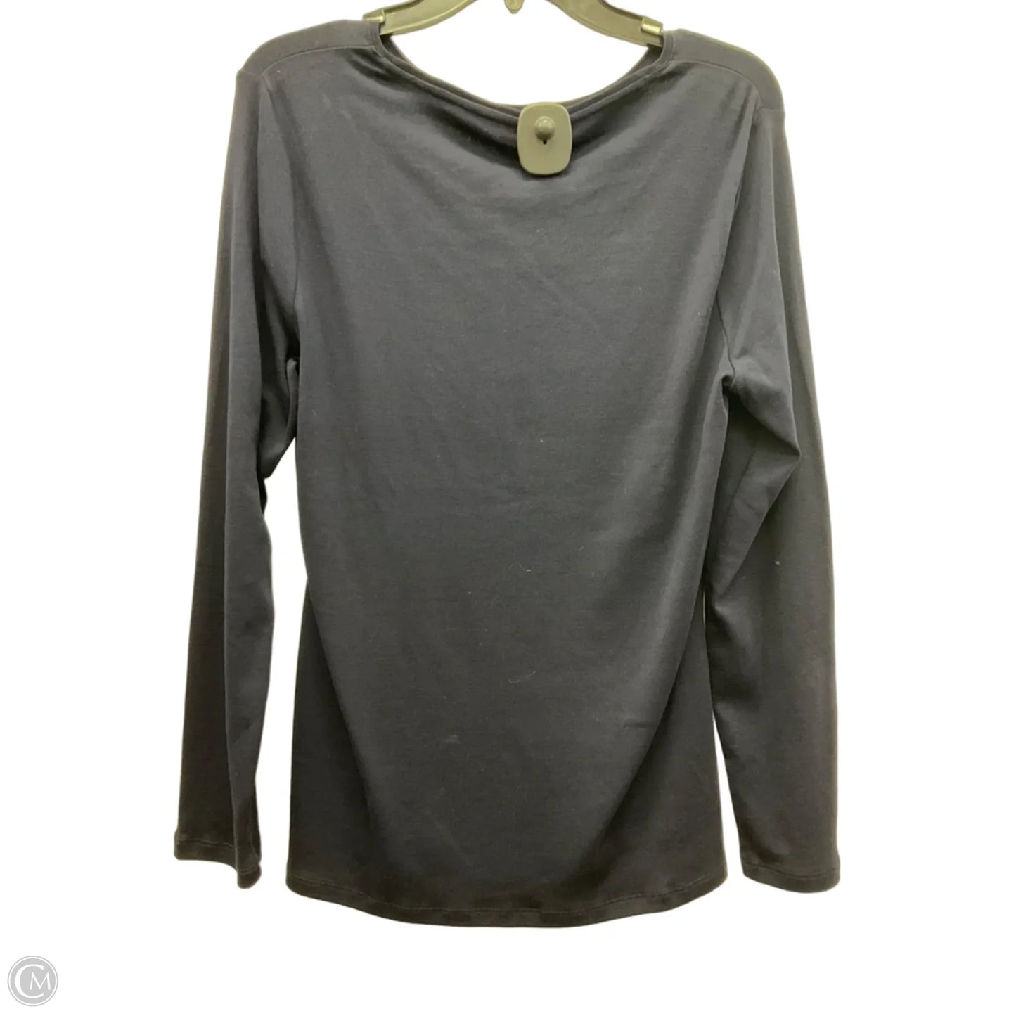 Top Long Sleeve Basic By Talbots In Navy, Size: L