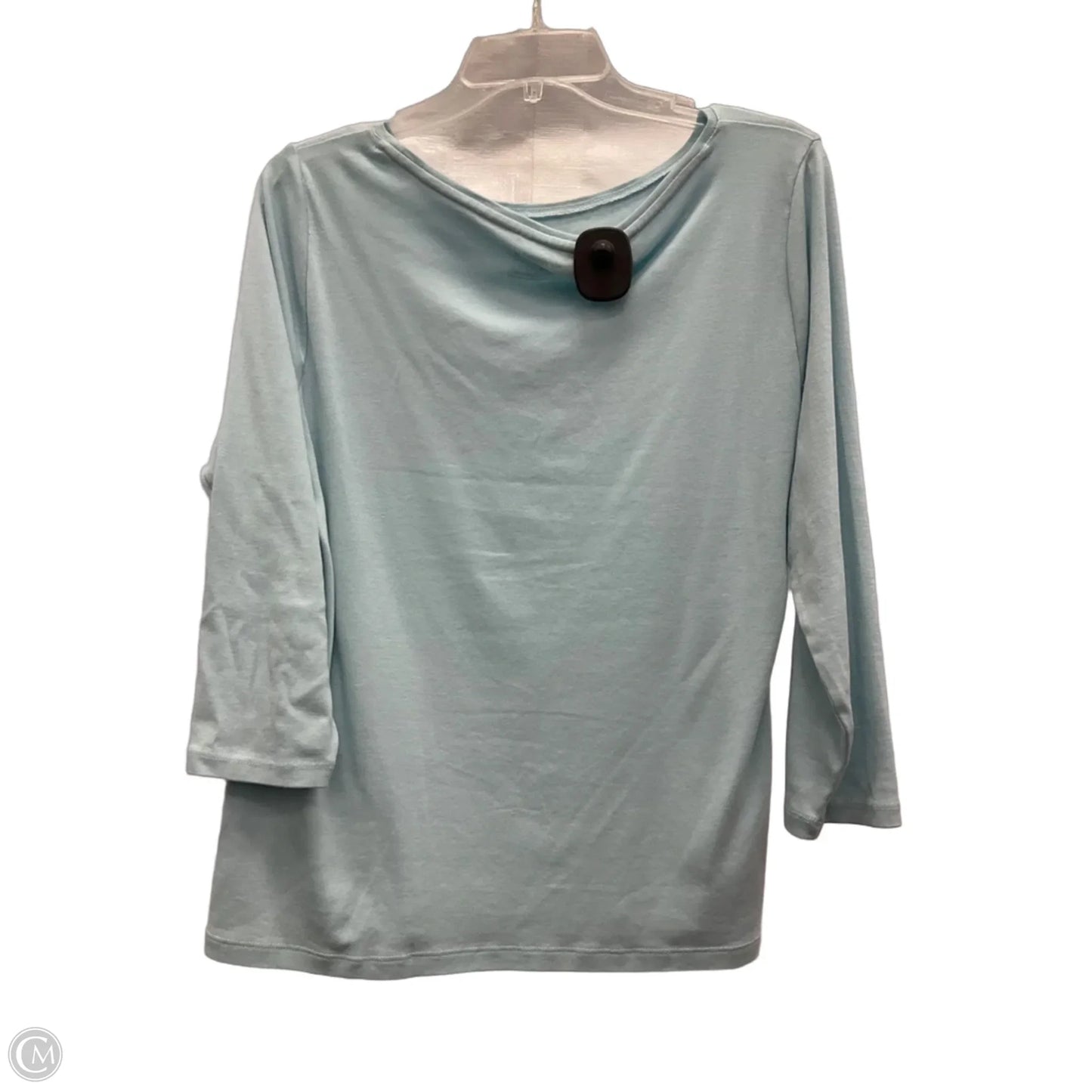 Top Long Sleeve Basic By Talbots In Blue, Size: L