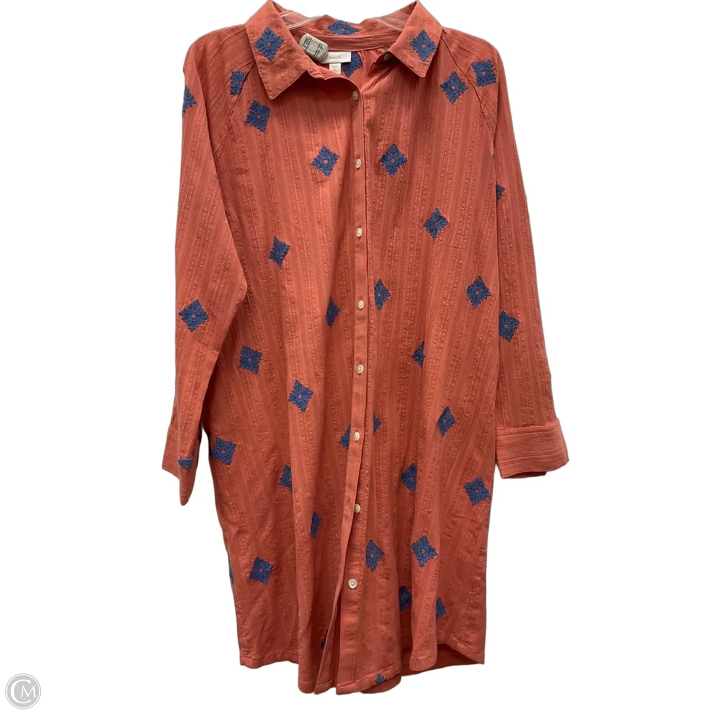 Tunic Long Sleeve By J. Jill In Coral, Size: Mp