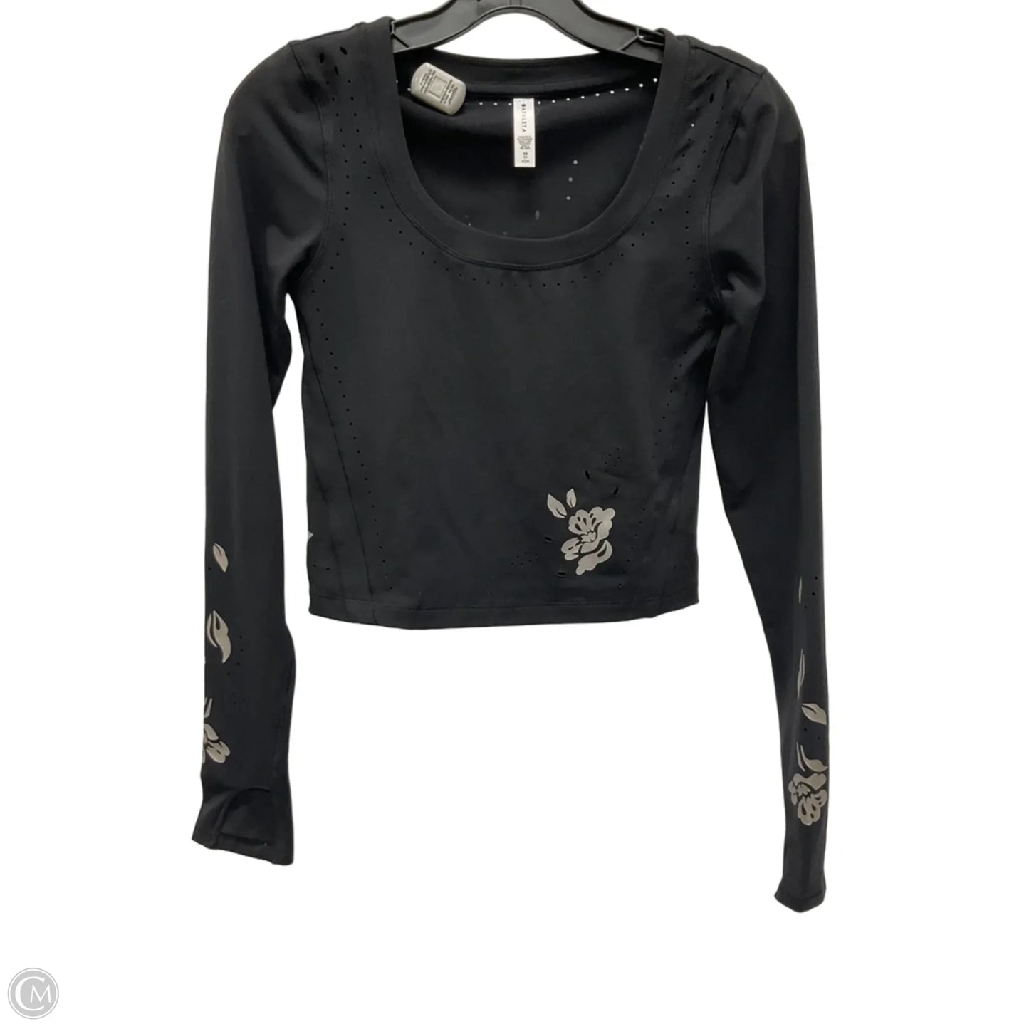 Athletic Top Long Sleeve Crewneck By Athleta In Black, Size: Xs