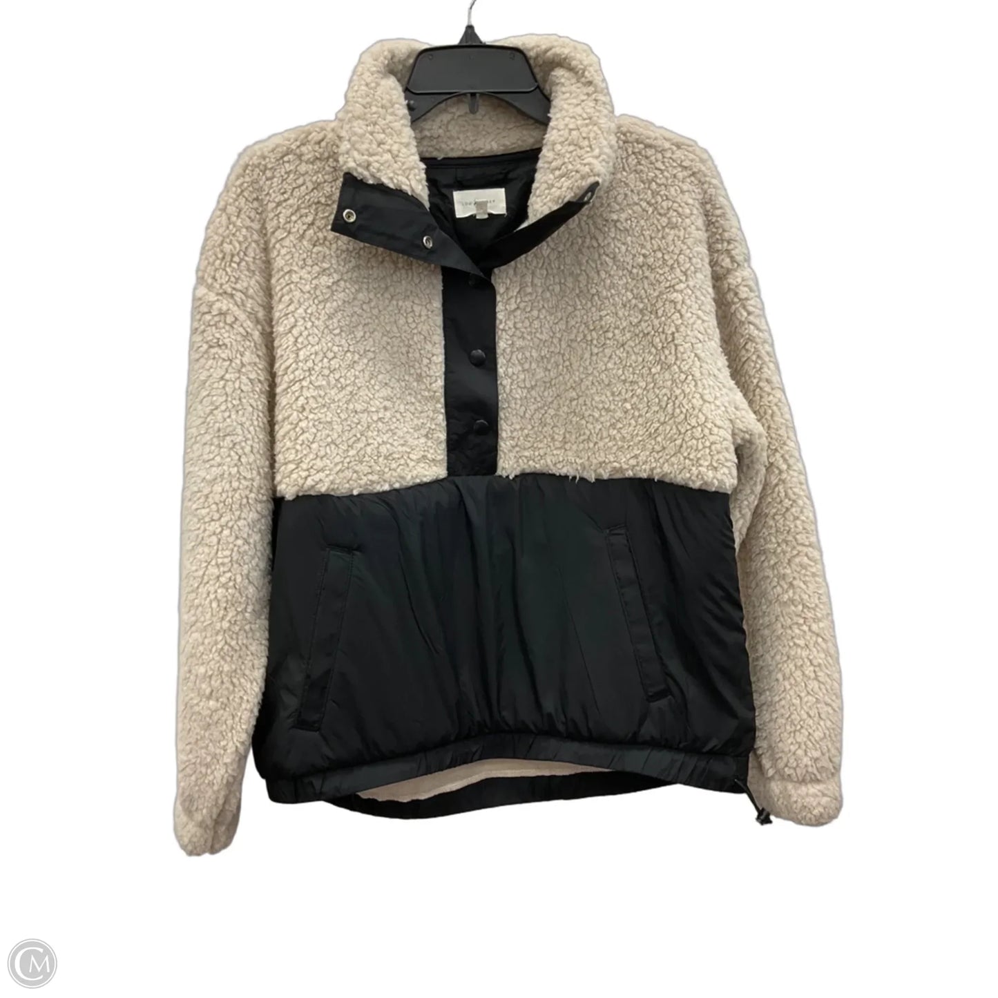 Sweatshirt Collar By Lou And Grey In Black & Tan, Size: S