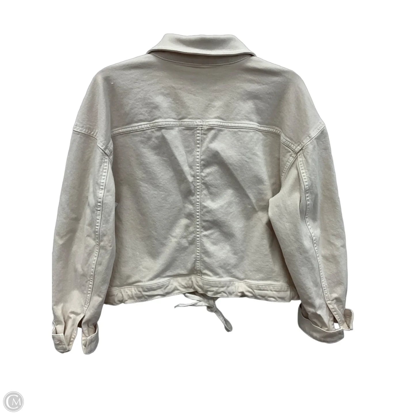 Jacket Denim By Loft In Cream, Size: M