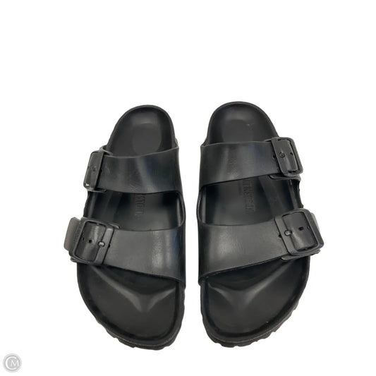 Sandals Flats By Birkenstock In Black, Size: 8