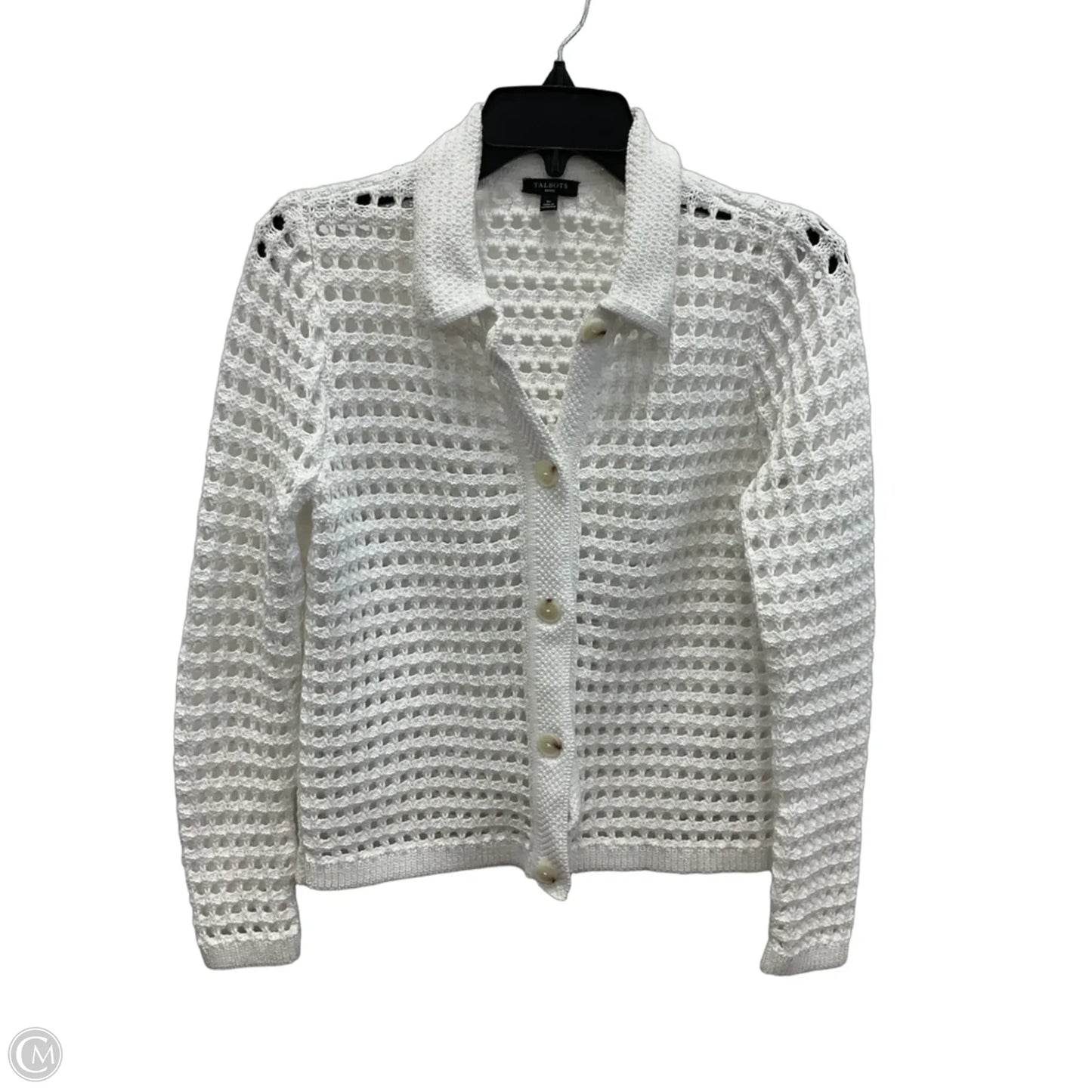 Sweater Cardigan By Talbots In White, Size: Sp