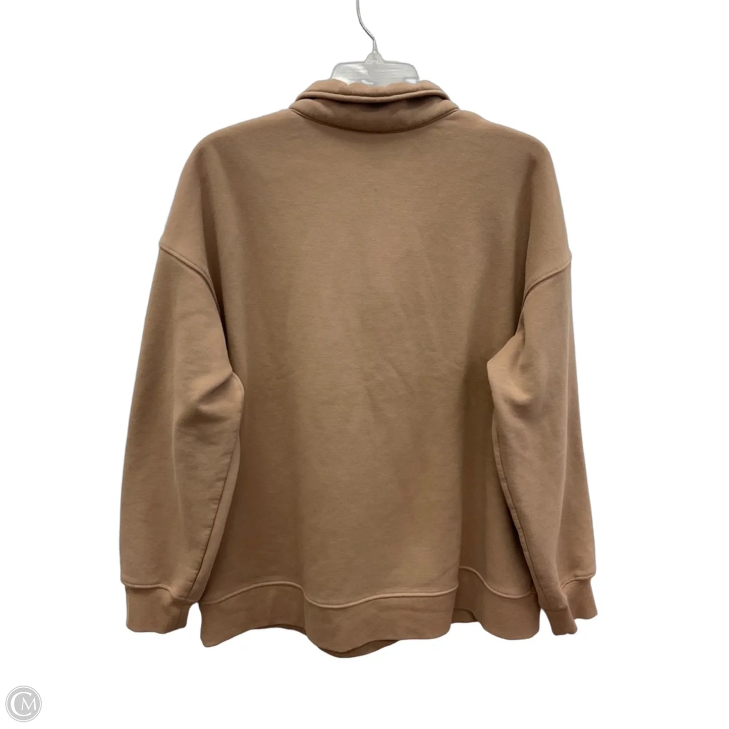 Athletic Top Long Sleeve Collar By Mondetta In Brown, Size: Xl